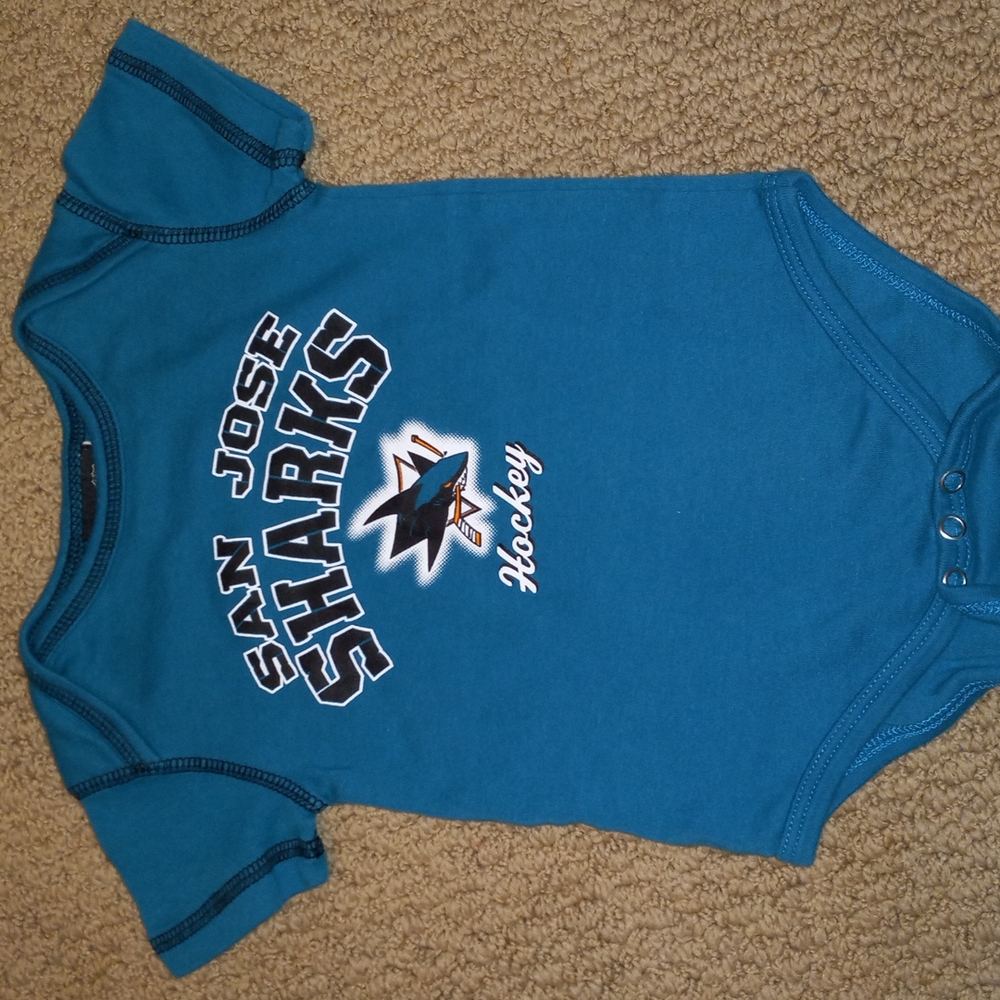 Infant onsies 3/6 month, my NHL hockey apparel, San Jose Sharks
